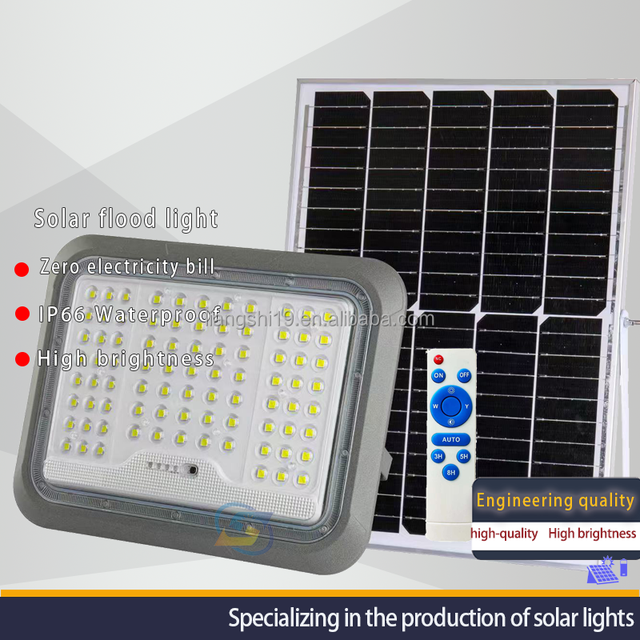 2026 New Design 50W 100W 500W Led Solar Floodlight IP66 Waterproof ABS Body  Garden Projector