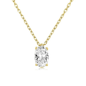 Collana con Ciondolo Ovale Minimalista per Donne, Elegante Gioiello di Moda per Uso Quotidiano, Idea Regalo - Product Image 3