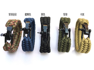Extra Grueso para Pulsera de Paracord para Hombres Acero Inoxidable Negro Arco Grillete Trilobite Diseño para Escalada y Tours - Product Image 6