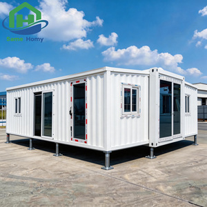 Villa Prefabbricata di Lusso 20Ft 40Ft, Casa Container Pieghevole Espandibile, Mini Casa Prefabbricata con 2, 3, 4 o 5 Camere da Letto - Product Image 1