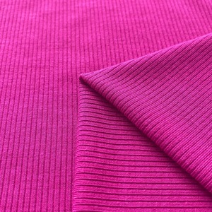 Tissu jersey côtelé extensible en polyester, élasthanne et rayonne pour poignets de veste et vêtements décontractés - Product Image 6