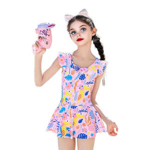 2025 Mới In Cô Gái Ngắn Tay Áo Nhanh Chóng Khô Chống Tia Cực Tím Áo Tắm Phim Hoạt Hình Mô Hình Cộng Với Kích Thước Trẻ Em Bãi Biển Tắm Phù Hợp Với - Product Image 2