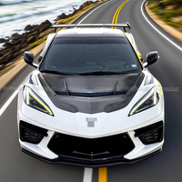 Ailes avant en fibre de verre non peintes compatibles avec Chevrolet C8 Corvette Stingray Z51