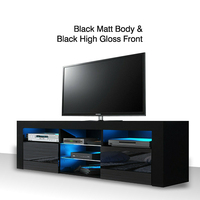 Moderno Soporte de TV Extensible de Madera Blanca Mate Estilo Nórdico con Luces LED para Sala de Estar