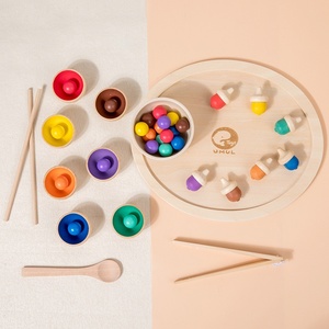 <span class=keywords><strong>Due</strong></span> <span class=keywords><strong>in</strong></span> un gioco di smistamento a colori per bambini di educazione precoce con perline magnetiche a colori - Product Image 2