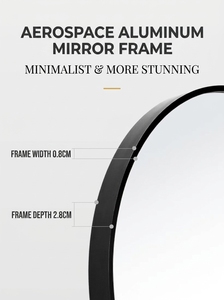 Specchio a Parete Moderno Personalizzato a Tutta Altezza, IP44, Cornice in Alluminio, per Salone e <span class=keywords><strong>Camera</strong></span> <span class=keywords><strong>da</strong></span> <span class=keywords><strong>Letto</strong></span>, Lenti Illuminate con Funzioni Regolabili - Product Image 4