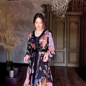 Vente en gros Asie 2025 été mode élégance tempérament nouvelle robe à manches longues pour femmes - Product Image 3