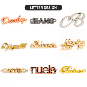 Accesorios para Prendas de Vestir Logotipo de Marca para Bolso Etiqueta Dorada en Relieve Placa de Metal Etiqueta de Metal Dorada Logotipo de Metal Personalizado - Product Image 4