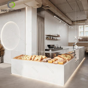 Aménagement intérieur de boulangerie commerciale, mobilier de boulangerie durable, vitrine à pain en bois et verre, sur mesure - Product Image 2