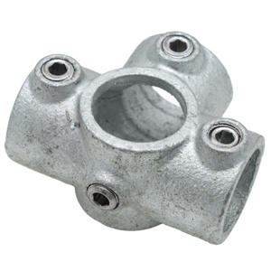 Abrazaderas de llave de revestimiento galvanizado grueso Abrazadera de llave de ajuste para barandillas de seguridad - Product Image 1
