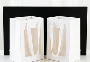 Caja Cuadrada Blanca Lisa con Ventana y Asa, Hecha de Cartón Blanco Grueso, Forro de Esponja, Embalaje Ecológico para Regalos - Product Image 6