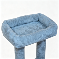 Arbre à chat en peluche douce avec poteaux à gratter en sisal naturel et base robuste