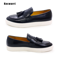 Nouvelle Collection Printemps-Automne : Chaussures Décontractées Homme à Enfiler, Mocassins en Cuir Faits Main, Chaussures de Sport à Boucle et Pompon, Chaussures de Marche