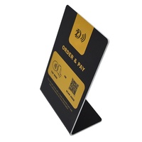 Google Review Menus en ligne Support NFC imprimable en PVC Carte de table de restaurant intelligente Étiquette de menu RFID