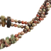 Perles rondes en jadéite de Birmanie naturelle 16"