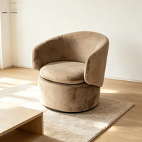 Fauteuil lounge au design abstrait, base circulaire empilable contemporaine, style pop art moderne, fauteuil d'appoint rembourré
