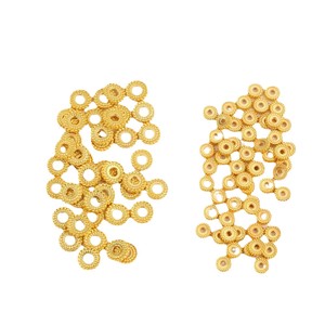 Perles d'espacement rondes en cuivre plaqué or 6mm 8mm pour la fabrication de bijoux, bracelets, colliers et accessoires DIY - Product Image 5