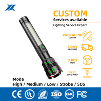 Lampe torche tactique LED rechargeable, lampe de sécurité, lampe de patrouille, lampe de chasse imperméable pour l'extérieur, lampes de poche portables
