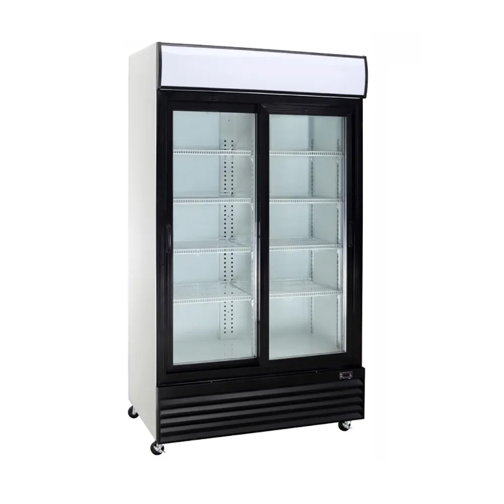 ガラス引き戸縦型ソフトドリンクディスプレイチラー、ガラスドアマーチャンダイザー、PESI用スーパーマーケット冷蔵庫