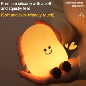 Lampe de chevet créative Huashanqi en silicone coloré en forme de pomme de terre, rechargeable, lampe de table, lumière d'ambiance - Product Image 5