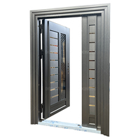 Portes d'entrée blindées en bois et acier pour maisons modernes