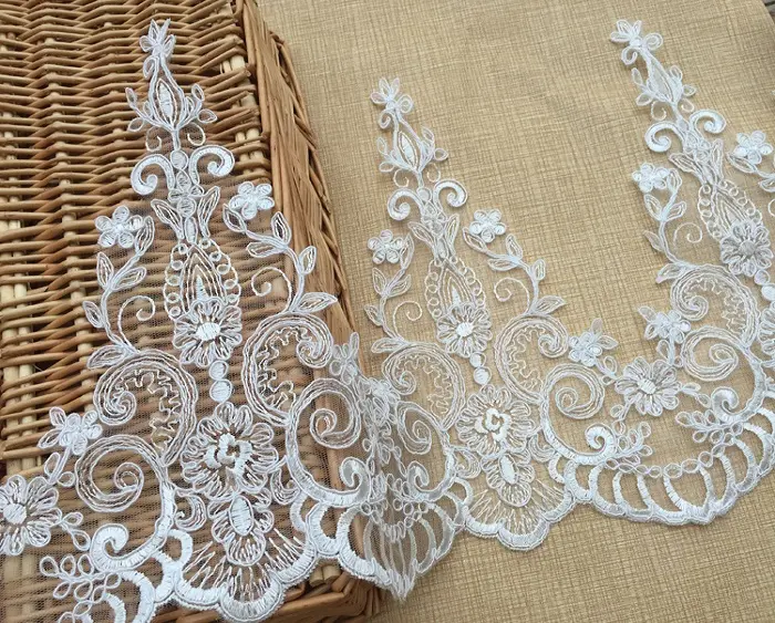 European-style palace pattern bridal cord lace trim