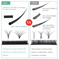 Extensions de cils en gros, grandes quantités, Cils individuels en vison, faits à la main, en cheveux synthétiques, marque privée, professionnel, luxe, DD