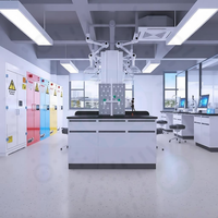 Laboratoire en acier WIN-Q E751 pour l'analyse de gaz spécialisés, stations de gaz, certifié ISO, style US/UE, capacité de 2 à 10 personnes