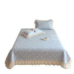 Hongchang Ice Silk Cooling Mat 3-Piece Set Princess Style Lace Bed Skirt Summer <b>Bedding</b> 1.5m 1.8m Bed - Product Image 5