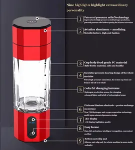2025 Bán hàng nóng moneng xách tay oxygene tập trung và hydrogn nước lợi ích Hydrogen chai - Product Image 3