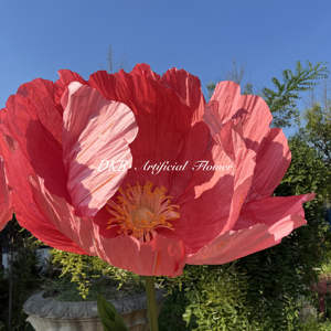 Заводские Свадебные украшения ручной работы + гигантский + ткань + цветок элегантный коралловый цвет гигантский цветок пиона - Product Image 5