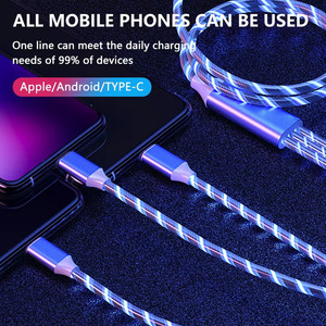 Venta caliente estable de lujo USB Blue Data <span class=keywords><strong>Cable</strong></span> Watch <span class=keywords><strong>Internet</strong></span> <span class=keywords><strong>TV</strong></span> Cables de carga emisores de luz - Product Image 3