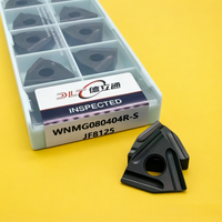Plaquettes de tournage CNC triangulaires DLT WNMG080404R-S/WNMG080408R-S haute performance en carbure de tungstène pour usinage d'acier, finition CVD noire