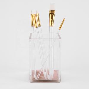 Transparent High Quality Artist Paint Brushes Set for Acrylic Oil Watercolor Fan Brush with Plastic Handle - Product Image 4