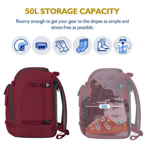 Muestra Gratuita, Mochila de Viaje Impermeable de Gran Capacidad (50L) para Esquís y Botas de Snowboard, Bolsa para Botas de Esquí - Product Image 2