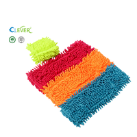 Recharge de tête de balai serpillère en microfibre industrielle classique, colorée, pour balai plat, outil de nettoyage