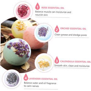 Bolas de Baño Personalizadas, Bolas de Baño Efervescentes con Flores Secas, Bolas de Sal de Baño con Aceites Esenciales, Bombas de Baño, Sales de Baño Explosivas, Esponja de Baño - Product Image 2