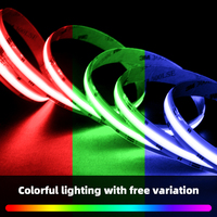Bande lumineuse LED COB RVBW Dream Color adressable DC12V 24V Flexible RGBIC Tira Pixel Stripe Contrôle par application et vocal IP20