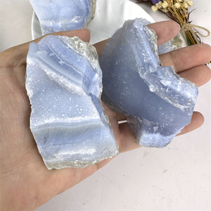 Bán buôn số lượng lớn thô tự nhiên tinh thể chữa bệnh đá ren màu xanh mã não đá thô để bán - Product Image 5