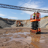 Plateforme élévatrice chenillée électrique pour serres, 6m, 8m, 10m, pour travaux agricoles et intérieurs à grande hauteur