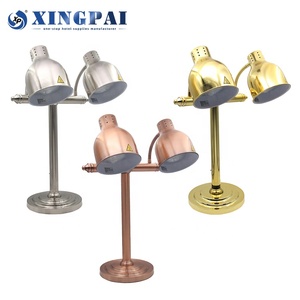 XINGPAI-Lámpara calefactora para buffet, calentador de alimentos de alta calidad, estación de aislamiento de doble cabezal, lámpara de mesa de calefacción - Product Image 1