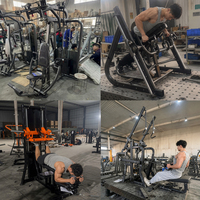 Máquina Combinada de Remo Alto y Remo Bajo con Carga de Discos para Gimnasio Comercial, Equipo de Entrenamiento de Fuerza para Espalda