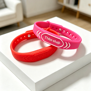 CLF-C260402 NFC Waterproof Silicone Wristband with for Chips for Hotel <b>Access</b> <b>Control</b> 13.56MHz RFID 190mm - Product Image 1