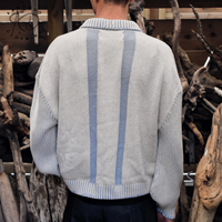 KD Fabricant de tricot OEM ODM Logo brodé personnalisable Pull à col rond et à manches longues Pull-over en maille zippée pour hommes
