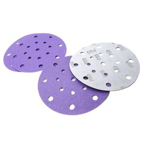 6 pouces de disque de ponçage à base de film/papier 150 mm céramique couleur violette plusieurs trous - Product Image 4