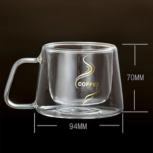 Taza de Café de Vidrio de Doble Pared Cuadrada Creativa para Hacer Logotipos - Product Image 2