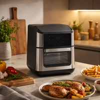 Four à air chaud électrique 1900W avec capacité de 10L et fonction grille-pain, 200W ° Contrôle de la température C avec minuterie 60 min pour la cuisine à domicile