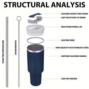 Vaso Personalizado de Acero Inoxidable de 40 oz para Sublimación, Venta al por Mayor para Regalos Corporativos - Product Image 4