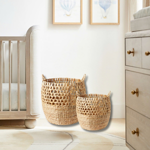 Vente en gros de paniers de rangement écologiques tissés à la main en jacinthe d'eau personnalisables pour une utilisation intérieure et extérieure Fabricant de conception durable - Product Image 4