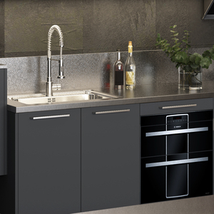 Armoire de cuisine de luxe en acier inoxydable sur mesure avec grandes unités de rangement modulaires - Product Image 2